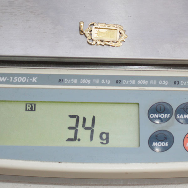 K24/K18 純金1g 18金2.4g インゴット ネックレストップ FINEGOLD プレート3