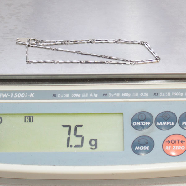 プラチナ PT850 7.5g 幅1.5mm 全長42cm デザインネックレス チェーンネックレス3