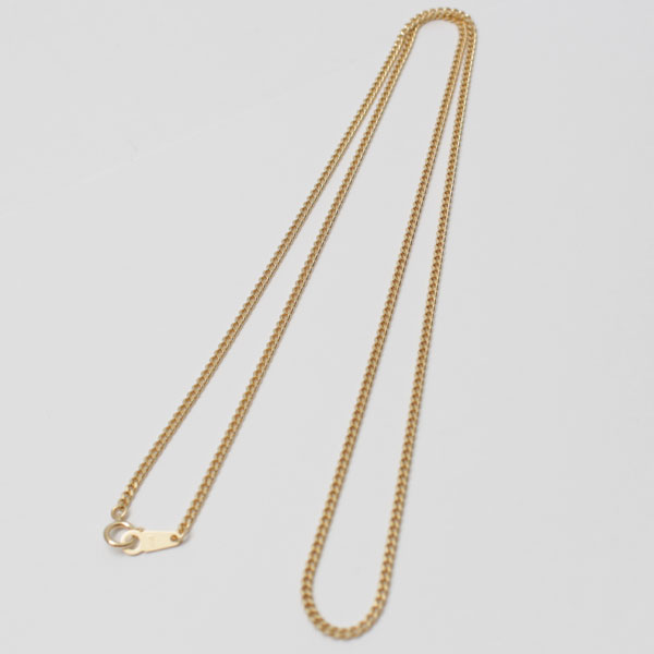 美品 18金 10.2g 幅2mm 全長60cm 2面カット喜平ネックレス K18YG No181