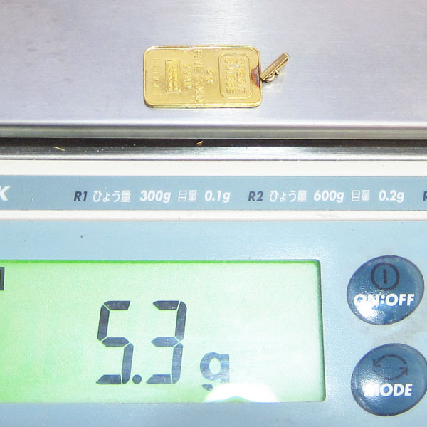 K24/K18 純金5g 18金0.3g インゴット ネックレストップ FINEGOLD プレート3