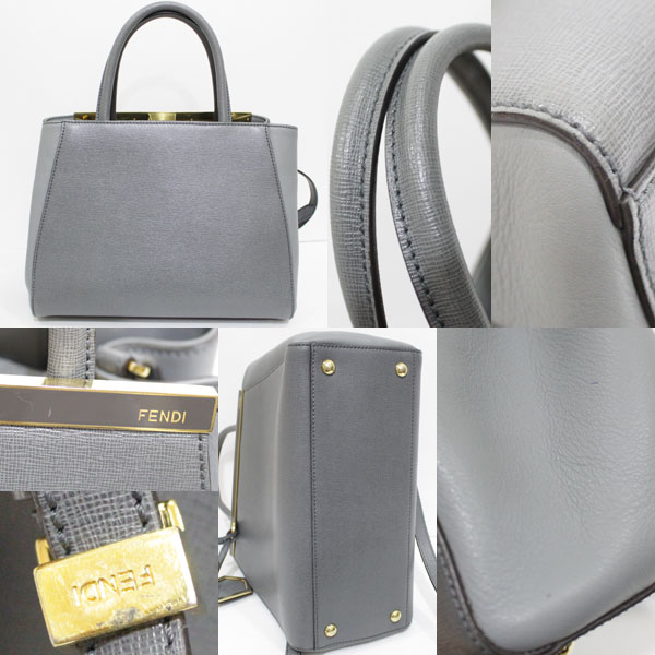 美品 FENDI フェンディ プチトゥージュール レザー ハンドバッグ ...