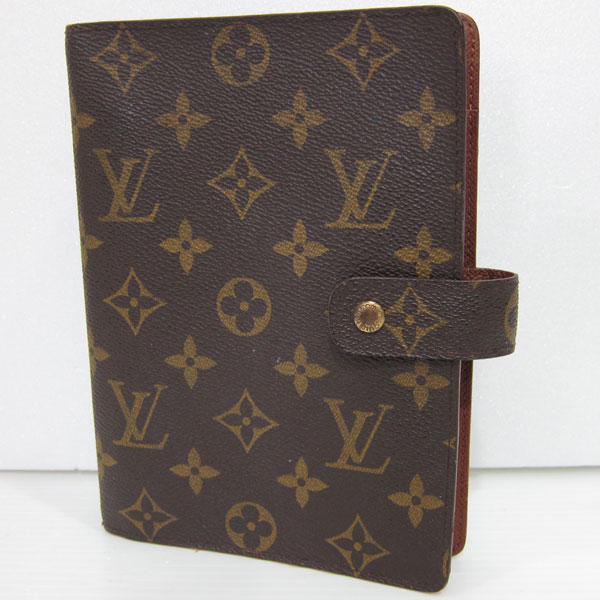 ルイヴィトン LOUIS VUITTON アジェンダMM R20004 モノグラム 6穴式 システム手帳 手帳カバー モノグラムキャンバス ブラウン