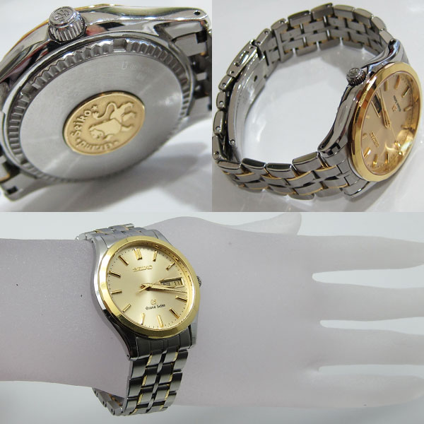 良品 SEIKO グランドセイコー 18金 K18×SS 腕時計 9F83 9A20 クォーツ2