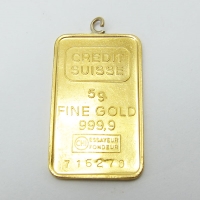 K24 純金5g インゴット ネックレストップ FINEGOLD プレート 地金 送料無料