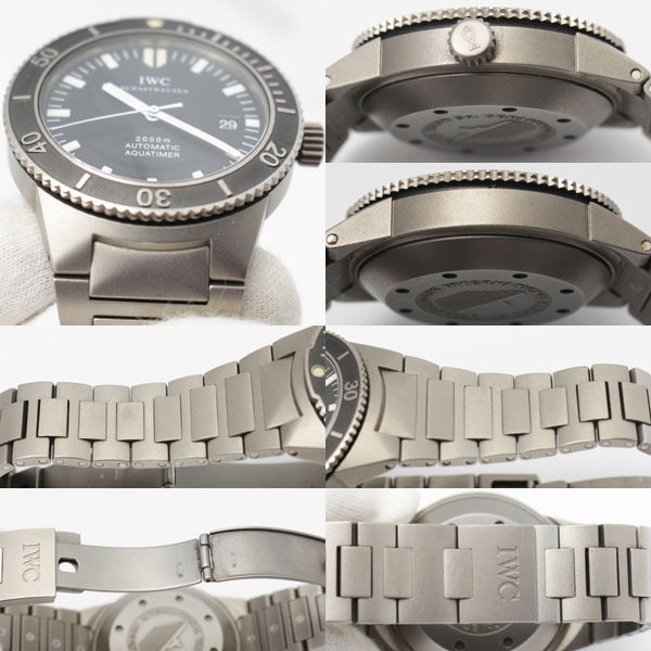 美品 IWC アクアタイマー 時計 IW3536 チタン 黒 中古 自動巻 送料無料3