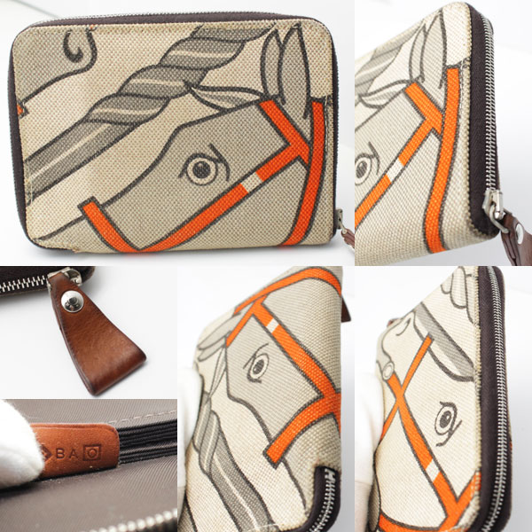 HERMES  エルメス  スティープル   馬柄   ラウンドファスナー財布