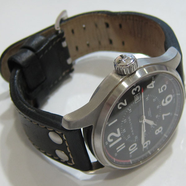HAMILTON ハミルトン カーキフィールド H706150 革 レザー 黒文字盤 腕時計 自動巻2