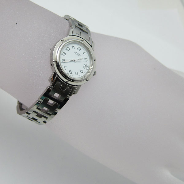 美品 エルメス クリッパー 腕時計 CL4.210 レディース クオーツ ケース付 送料無料1