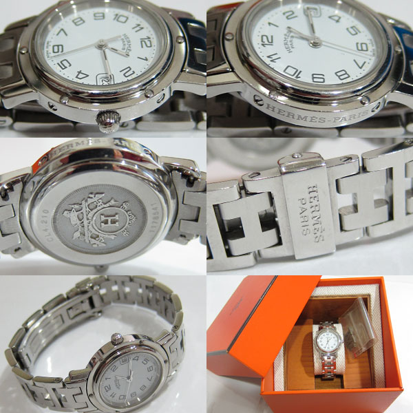 美品 エルメス クリッパー 腕時計 CL4.210 レディース クオーツ ケース付 送料無料2