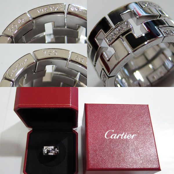 新品磨き済 カルティエ Cartier 750 ドラゴンパドロック オニキス K18WG No42