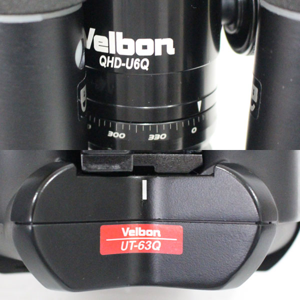 Velbon ベルボン 三脚 UT-63Q　+ 雲台付 QHD-U6Q セット 中古3