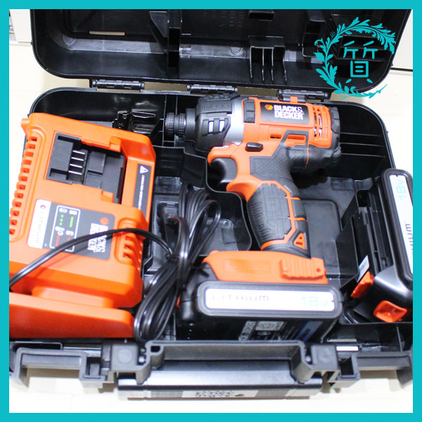 新品 BLACK&DECKER インパクトドライバー EXI18 バッテリー 18V1