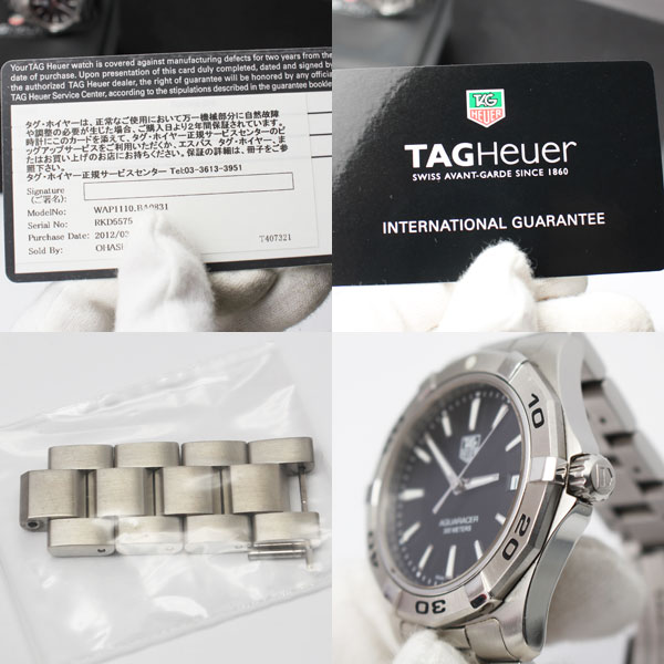 TAG HEUER タグホイヤー  腕時計 アクアレーサー WAP1110.BA08313