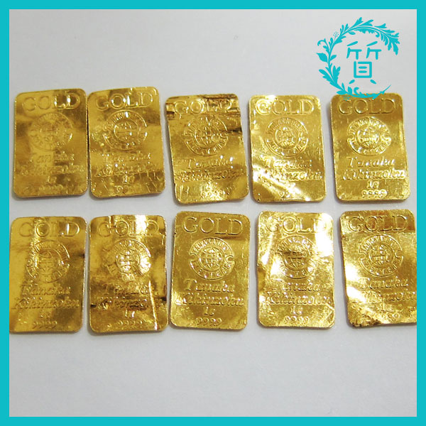 純金 K24 999.9 田中貴金属 10.1g インゴット FINEGOLD 地金 プレート 