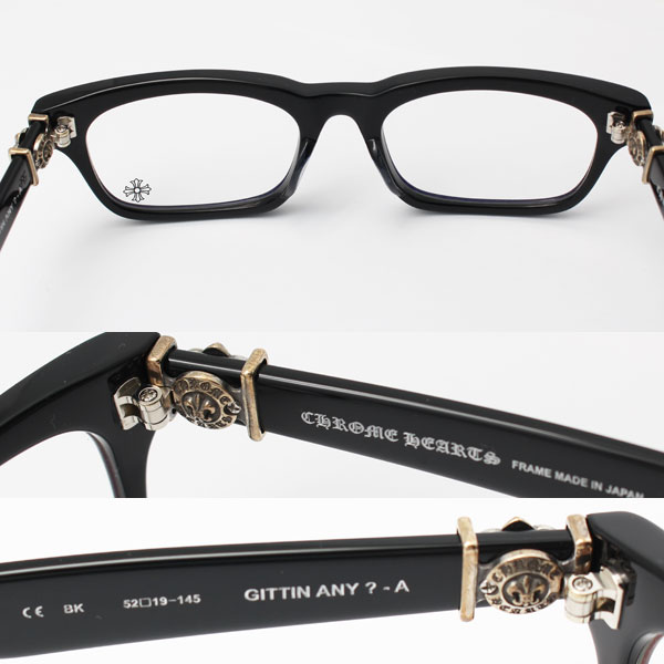 CHROME HEARTS クロムハーツ GITTIN ANY?  伊達メガネ 眼鏡 中古美品5