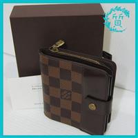 美品 ルイヴィトン ダミエ 財布 コンパクトジップ N61668 Louis Vuitton