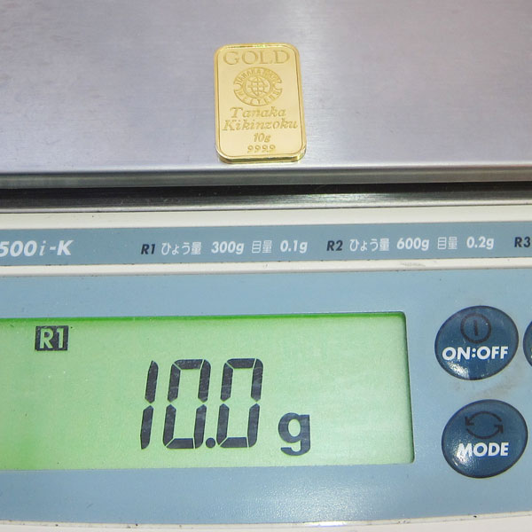 純金 K24 999.9 田中貴金属 10.g インゴット FINEGOLD 地金 プレート3