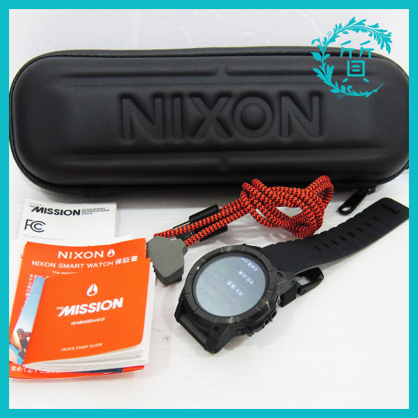 極美品 NIXON ニクソン スマートウォッチ THE MISSION ALL BLACK 送料無料1