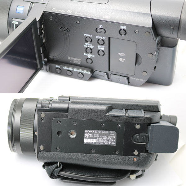 美品 ソニー デジタル4Kビデオカメラレコーダー FDR-AX100 ブラック 黒  中古6