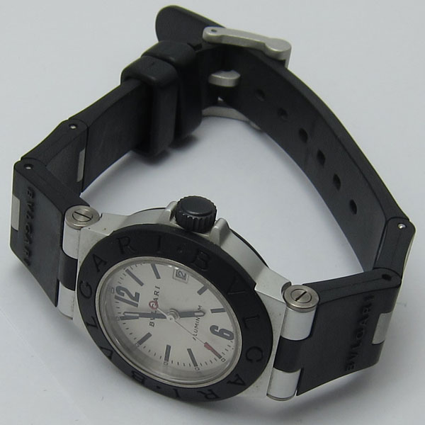 電池交換済 BVLGARI ブルガリ アルミニウム AL29TA ラバー レディース腕時計 クォーツ3