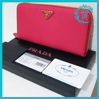 新品 PRADA プラダ 1ML506 サフィアーノ PEONIA ラウンドファスナー長財布 ピンク