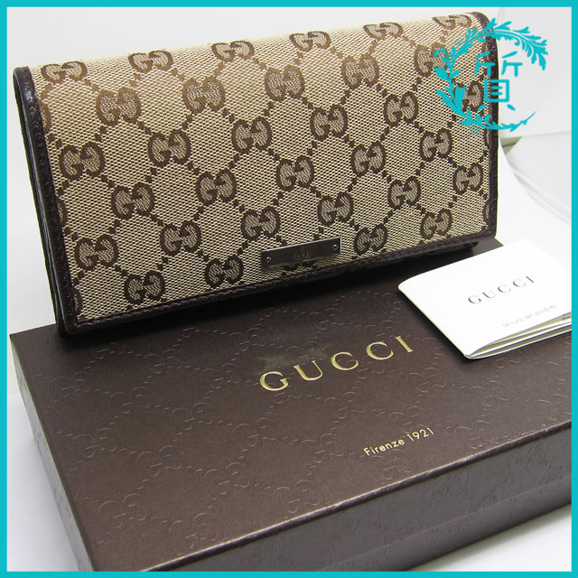 新品 グッチ 長財布 GG柄 革 244946・1959 ダークブラウン こげ茶 GUCCI1