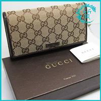 新品 グッチ 長財布 GG柄 革 244946・1959 ダークブラウン こげ茶 GUCCI