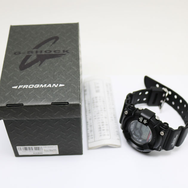 カシオ CASIO  Gショック 腕時計　フロッグマン DW-8200Z-1T ブラック　中古美品2