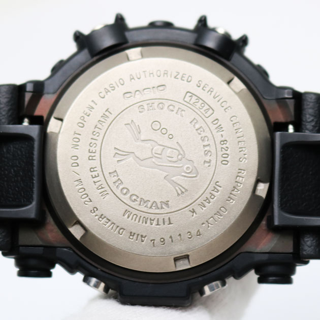 カシオ CASIO  Gショック 腕時計　フロッグマン DW-8200Z-1T ブラック　中古美品4