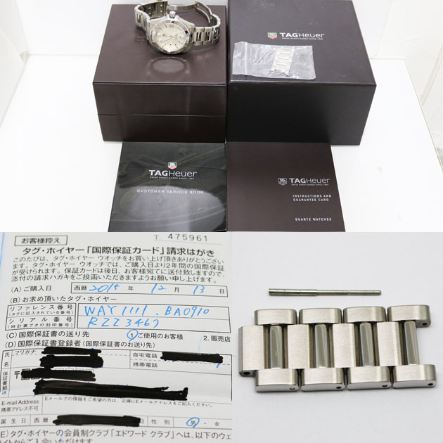 TAG HEUER タグホイヤー  腕時計 アクアレーサー WAY111 BA091 クオーツ 中古4