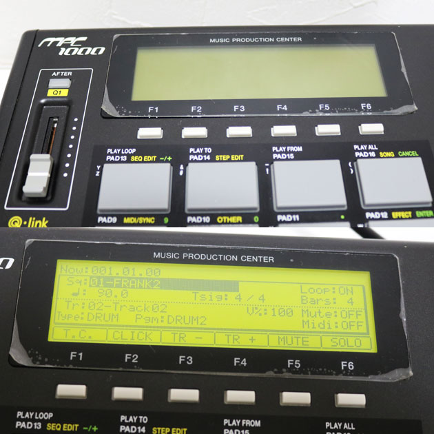 アカイ AKAI MPC1000 黒　サンプラー　メモリー128MB　美品4