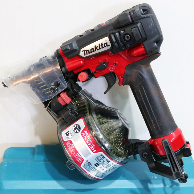 MAKITA マキタ 高圧釘打　高圧エア釘打　AN513H　50mm　赤　中古3