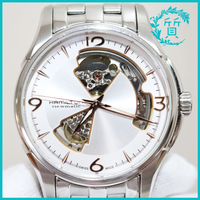 ハミルトン メンズ 腕時計 ジャズマスター オープンハート H32565155 自動巻 裏スケルトン |  ブランド・バッグ財布（中古品）ヴィトン通販｜ブランドのくら
