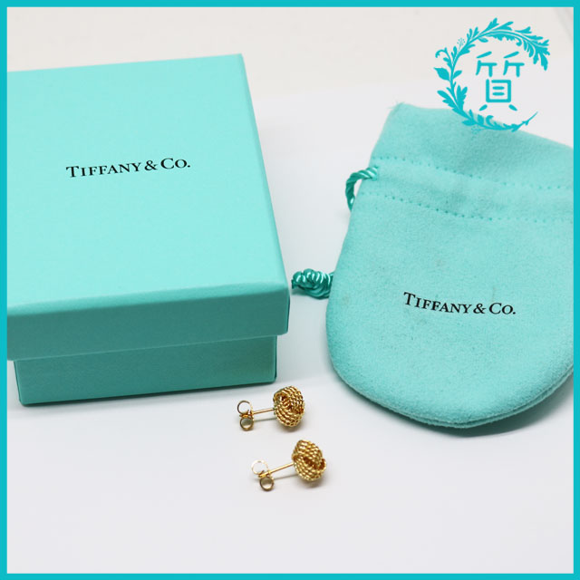 美品 ティファニー 750 ピアス  イエローゴールド TIFFANY2