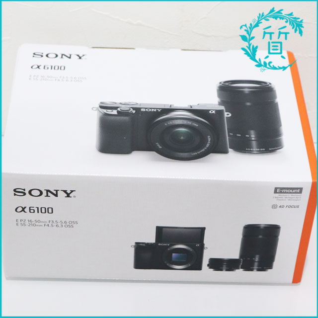 新品 ソニー SONY α6100 ILCE-6100Y-B　一眼カメラ　ダブルズームレンズキット　2