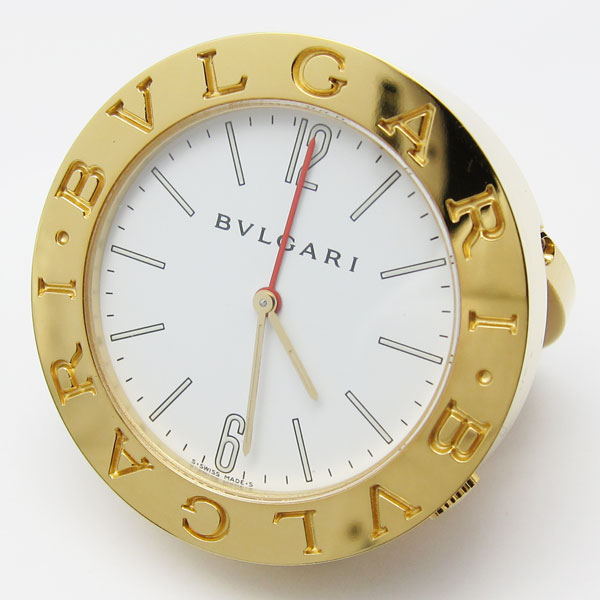BVLGARI ブルガリ ABB37WG アラーム 置時計 トラベルクロック ゴールド 送料無料1
