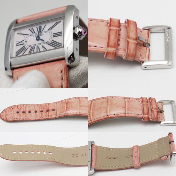Cartier　カルティエ　腕時計　ミニディヴァン W6301455　ピンクシェル レディース　中古3