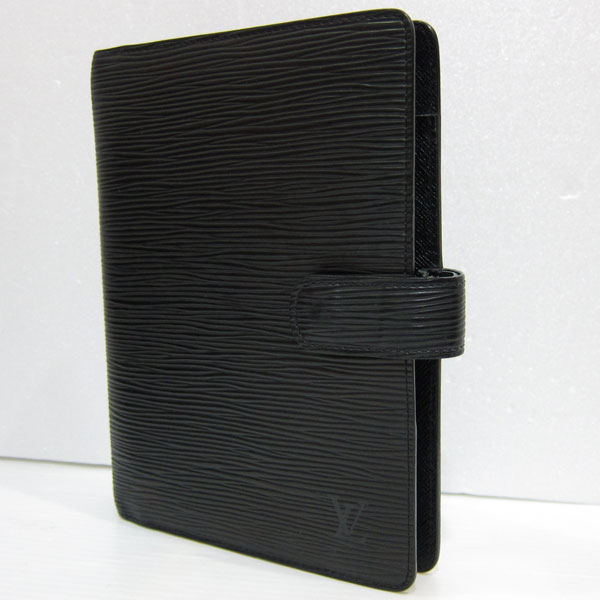 良品 ルイヴィトン エピ 黒 6穴式システム手帳カバー アジェンダMM R200042 送料無料1