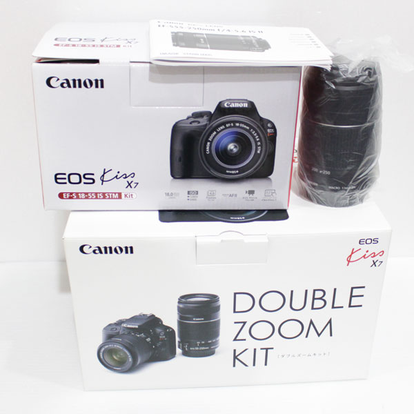 新品同様 キャノン Canon Eos Kiss X7 ダブルズームキット カメラ　レンズ付1