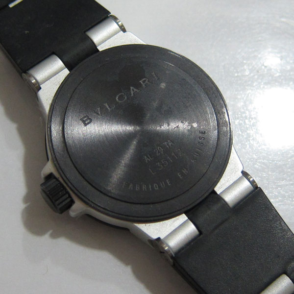 電池交換済 BVLGARI ブルガリ アルミニウム AL29TA ラバー レディース腕時計 クォーツ2