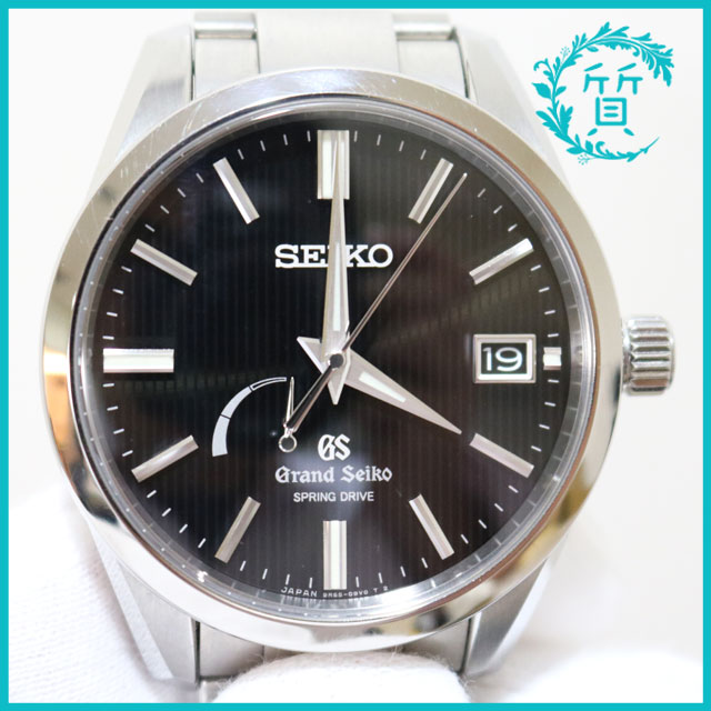 SEIKO グランドセイコー 腕時計 SBGA149　スプリングドライブ　黒文字　中古　保証付き1