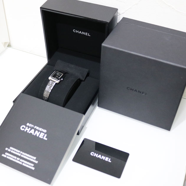 美品 シャネル CHANEL  H5317 ボーイフレンド ツイード スモール 腕時計 クオーツ2